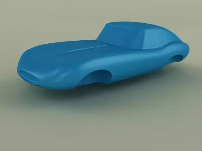 Jaguar E-type solid body 3D model