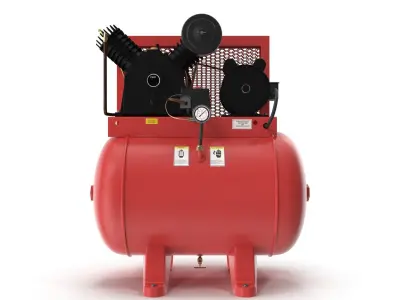 Air Compressor Stationary 40 gallon Single Phase Low-poly 3D model