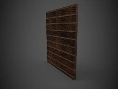 Pattern wall Low-poly 3D model