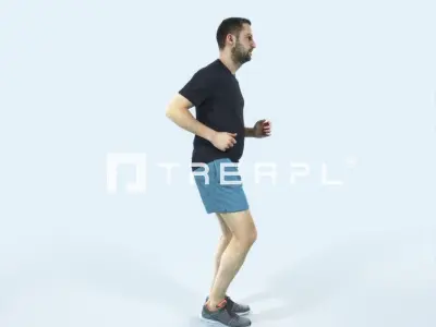 Portrait 07G Running Jogging Football Sports Man Low-poly 3D model purchase