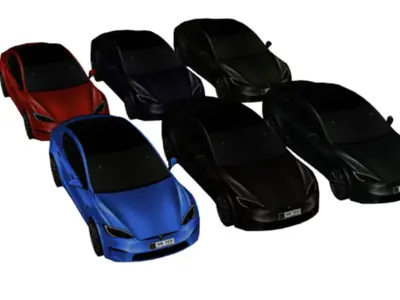 Car Models Tesla Game-Ready Pack Low-poly 3D model