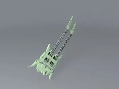 The double Phoenix guitar Free 3D model