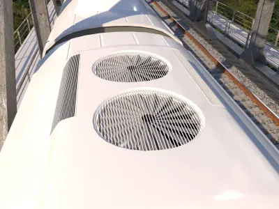 Hi-speed Electric Train Sapsan Siemens Velaro RUS  3D model