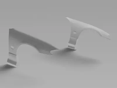 S15 Spec R Front Fender Exterior Surfaces - 3D Laser-Scanned 3D model