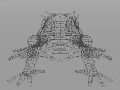Warty Toad Low-poly 3D model