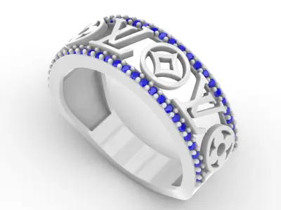 Jewelry Diamond Ring Model RG17 Free 3D print model