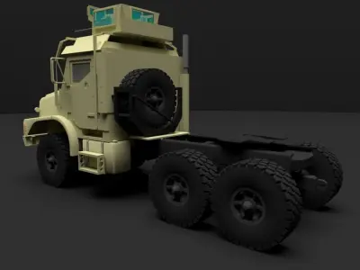 MTVR whit TRAILER  Low-poly 3D model