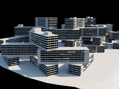 The Interlace Singapore Low-poly 3D model