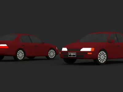 Low Poly Toyota Corolla 1996 Low-poly 3D model