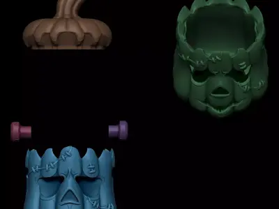 Frankenstein Pumpkin Halloween 3D print model
