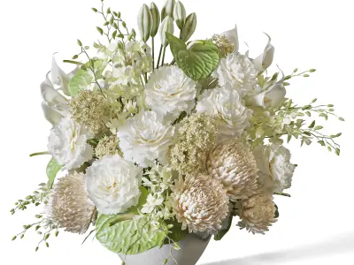 Flower Set 107 Pure Botanical Charm 3D model