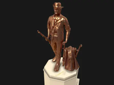 Minuteman Sculpture ready to 3D printing 3D print model