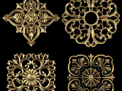 Decorative Wall Rosettes 10 3D model