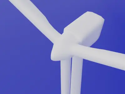 Wind Turbines Low-poly 3D model