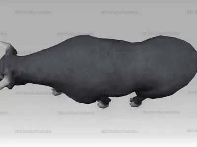 BULL ANIMATED Low-poly 3D model
