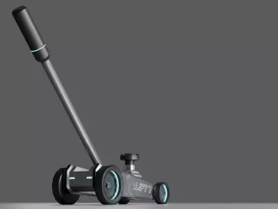 Hydraulic Jack Industrial Sci-Fi  Low-Poly Game Asset Low-poly 3D model