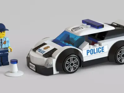 Lego Police Low-poly 3D model