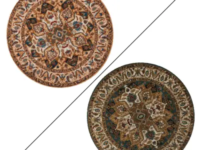 Round Rug Set 292 3D model