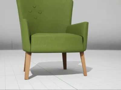 Love Chair - Camphill UE4 Low-poly 3D model