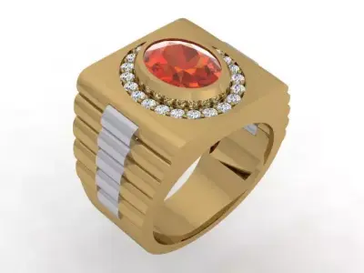 A Showcase of Luxury Men Rings Inspired by Watches 3D print model