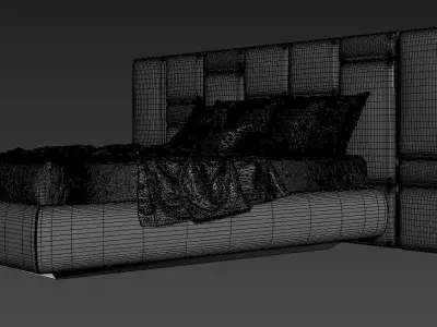 Luxury Style Luxxu Chateau Bed Design 3D Model 3D model