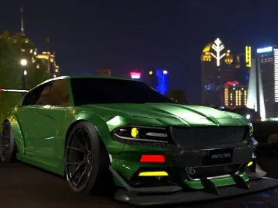 Dodge Charger Hellcat Widebody  3D model