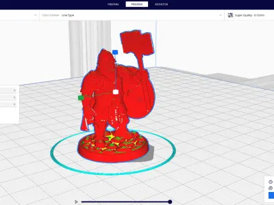 dwarf knight miniature 3 3D print model
