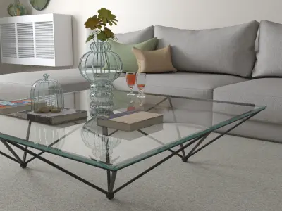 Glass Coffee Table 3D model