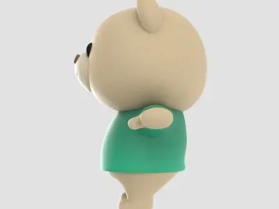 Bear 02 - SD Character Ready Animation-Game VR  Low-poly 3D model