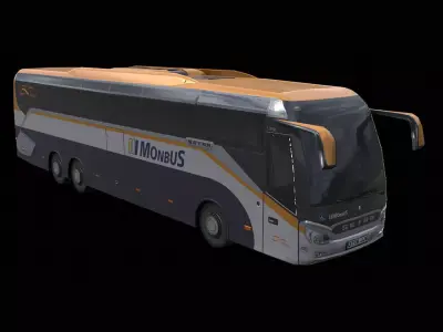 Low-Poly Setra S 519 HD Bus Low-poly 3D model