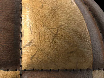 Leather Materials 28- Stitched Leather By Sbsar Texture