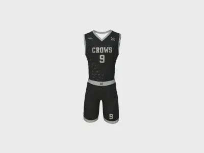 Basketball Fantasy Team Crows Uniform - Character Design Low-poly 3D model