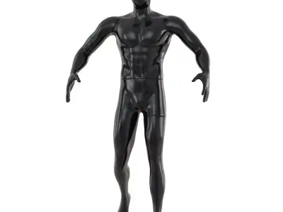 Faceless sports mannequin 136 3D model