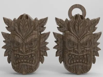 tiki wall decor 3dmodel  3D print model
