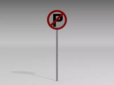 No parking sign 3D model