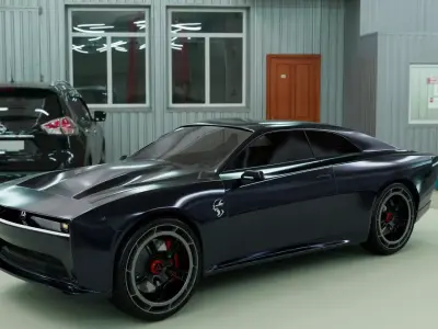 dodge charger daytona srt 2024 Low-poly 3D model