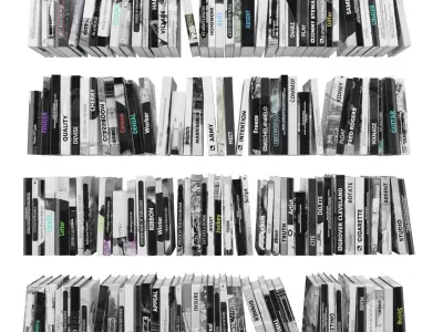 Books 150 pieces 2-2-5 Low-poly 3D model