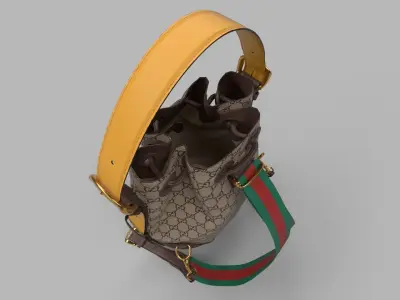 Gucci Bag 3D model Low-poly 3D model