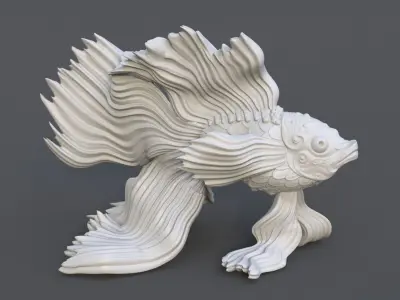 Goldfish Statue 220602 3D print model