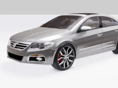 Volkswagen Passat Low-poly 3D model