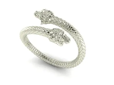 3d printing double snake ring 3D print model