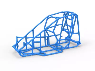 Frame of Pavement 600 Micro sprint car Scale 1 to 25 3D print model