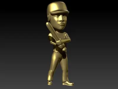 Baseball Player Pendant 3D print model