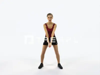 Aspiration 15J Digging Sports Woman Low-poly 3D model