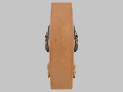 Dog Banner Embelm Low-poly 3D model