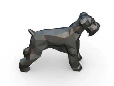 Schnauzer dog figure 3D print model