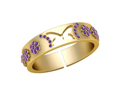 BUTTERFLY DESIGN RING 3D PRINTABLE MODEL  3D print model