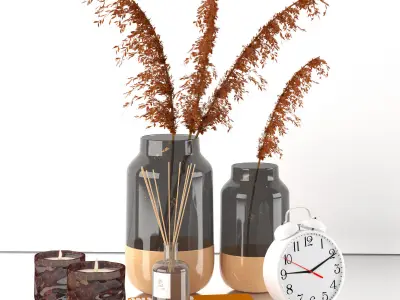 Decorative set jellyfish 3D model