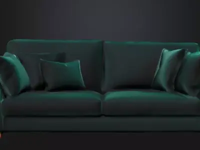 Luxurious Sofa Free low-poly 3D model