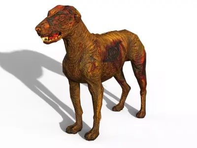Zombie Dog Low-poly 3D model